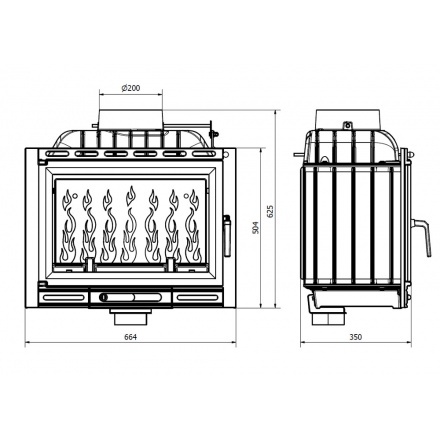 Каминная топка Kawmet W13A-11,5 кВт EKO