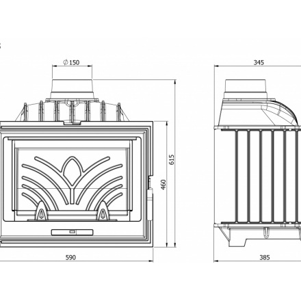 Каминная топка Kawmet W13 9,5 кВт