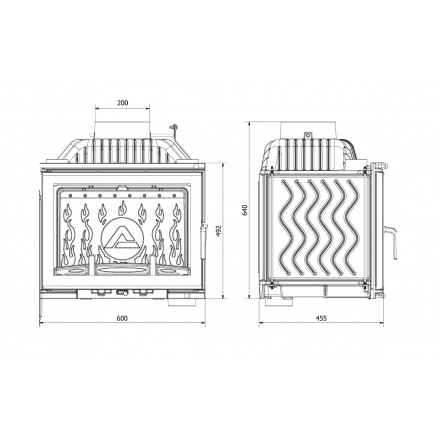 Каминная топка Kawmet W17 12,3 кВт EKO
