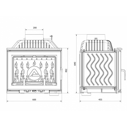Каминная топка Kawmet W17 DECOR 14 кВт