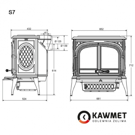 Печь-камин Kawmet Premium S7 (11,3 кВт)