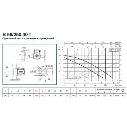 Циркуляционный насос DAB B 56/250.40 T - 400 v