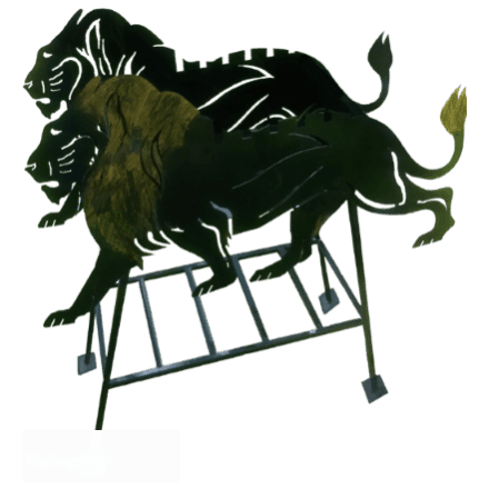 Мангал Лев на стойках