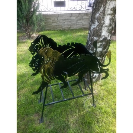 Мангал Лев на стойках