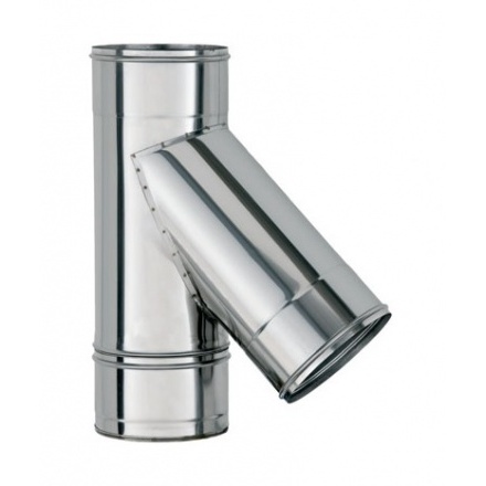 Тройник 45 из нерж. ст. 304-0,5 мм