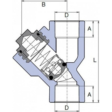 Обратный клапан ПП Wavin