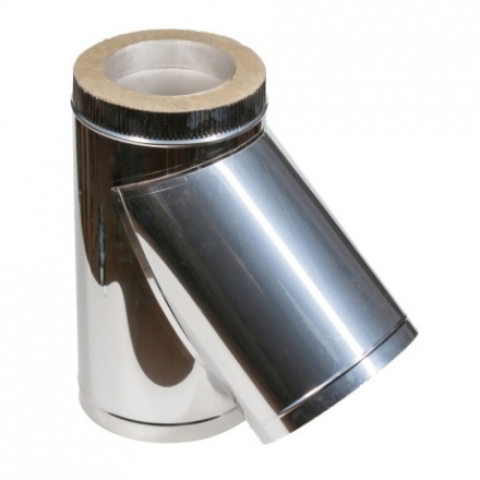 Сэндвич-Тройник 45 из нерж. ст. 430-430 1,0-0,5 мм, утепл. 50 мм