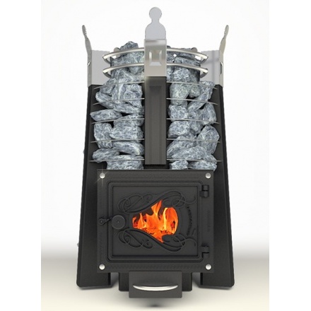 Печь для бани Добросталь Августа стоун стронг со стеклянной дверкой