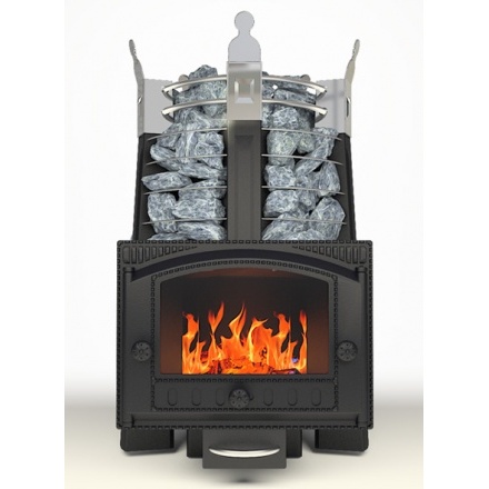 Печь для бани Добросталь Августа стоун стронг панорамная