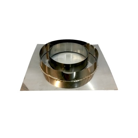 Монтажная площадка (розетта) из нерж. ст. 430-430-0,5-0,5 мм, утеп. 50 мм