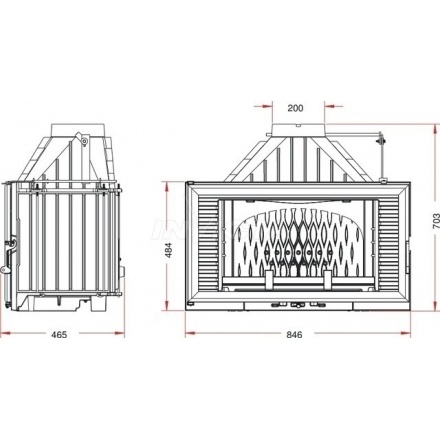Каминная топка Invicta Horizontal 840 с шибером