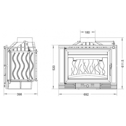Каминная топка Invicta 700 Minos с шибером