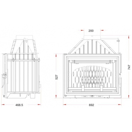 Каминная топка Invicta 700 Grand Vision с шибером