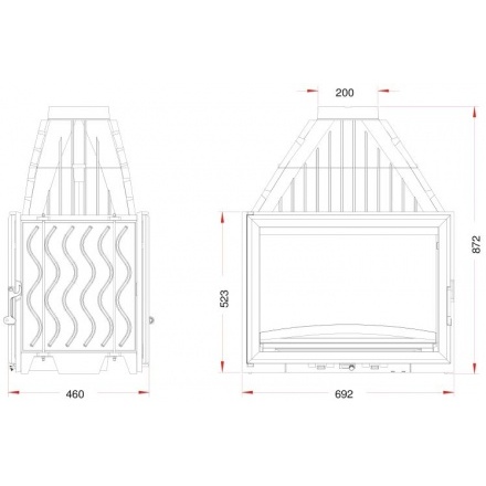 Каминная топка Invicta 700 Double Face