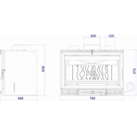 Каминная топка Invicta 800 Grand Vision Turbo