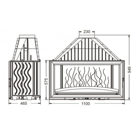 Каминная топка Invicta 1100 Grand Vision