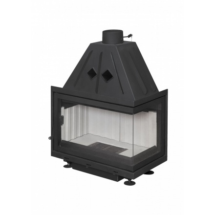 Каминная топка Экокамин Альфа 700 R два стекла правая