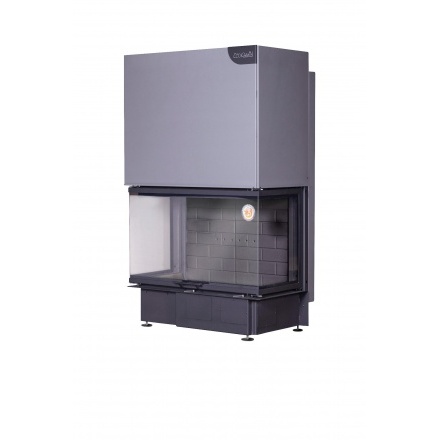 Каминная топка Экокамин Дельта 1000 принтинг черный шамот