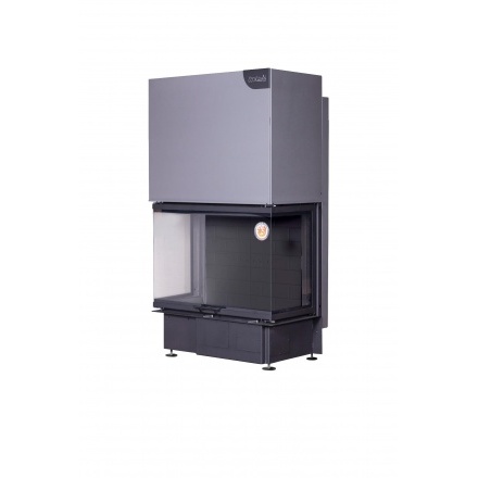 Каминная топка Экокамин Дельта 800B принтинг черный шамот