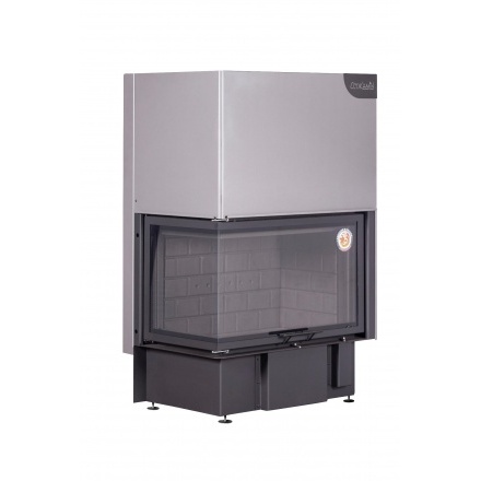 Каминная топка Экокамин Дельта 800LB принтинг черный шамот