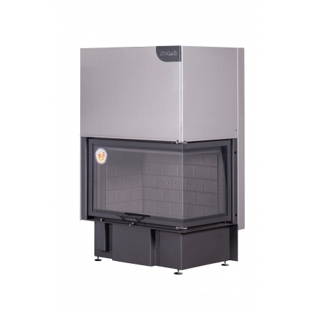 Каминная топка Экокамин Дельта 800RB принтинг черный шамот