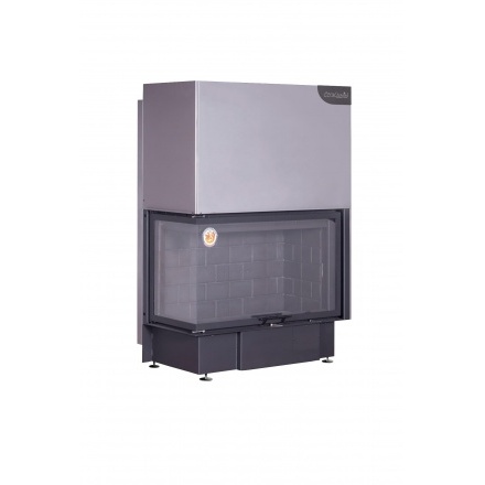 Каминная топка Экокамин Дельта 1000LB принтинг черный шамот