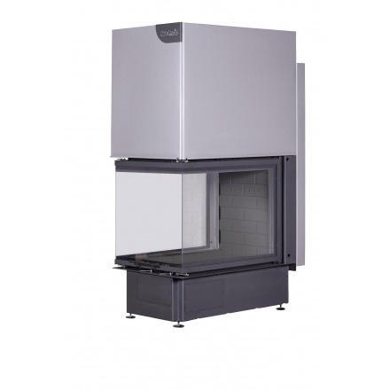 Каминная топка Экокамин Дельта 700B принтинг черный шамот