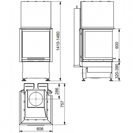 Каминная топка HARK Radiante 550/30/60-50.55 H