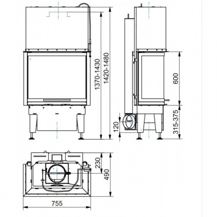 Каминная топка HARK Radiante 550/30/60-66.29 H