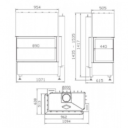 Каминная топка Hark Radiante 550/20/57-89.44 H