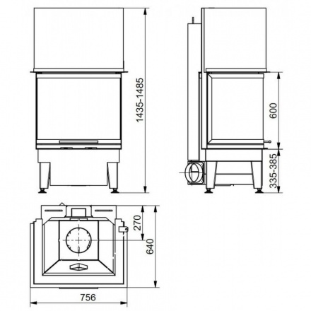 Каминная топка HARK Radiante 550/30/60-66.44 H