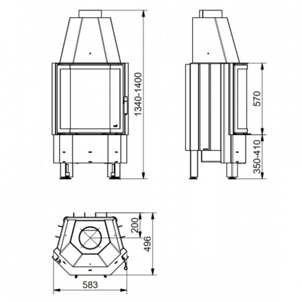 Каминная топка HARK Radiante 800/57 K