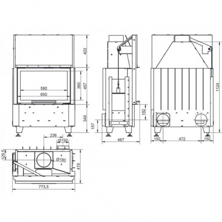 Каминная топка HARK Radiante 550/10/45-66.29 H ECOplus