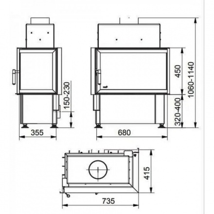Каминная топка Radiante 40/20/45-68.36 K