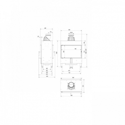 Каминная топка Kratki Lucy/14/T