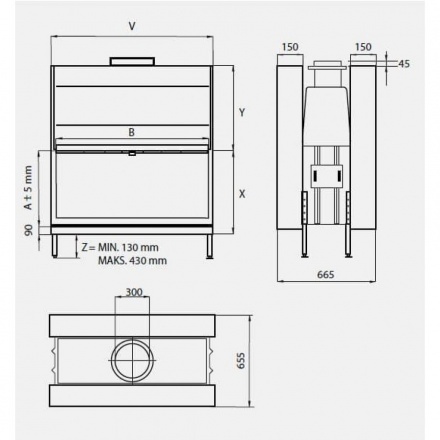 Каминная топка KFD Linea V 810 4.0