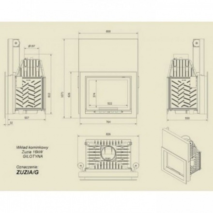 Каминная топка Kratki Maja/G
