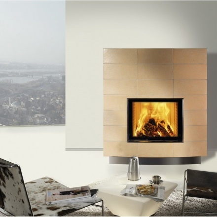 Каминная топка Austroflamm 75x57 S 2.0 подъёмный механизм, плоское стекло