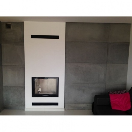 Каминная топка Austroflamm 75x57 S 2.0 подъёмный механизм, плоское стекло