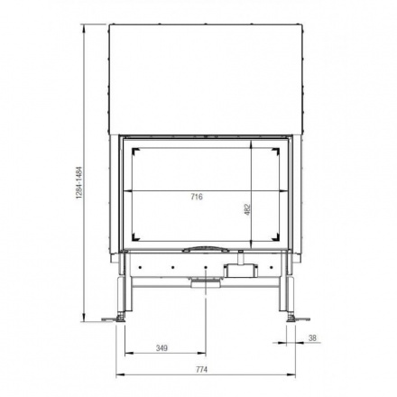 Каминная топка Austroflamm Austroflamm 75x51 SII 2.0 подъёмный механизм сквозная топка