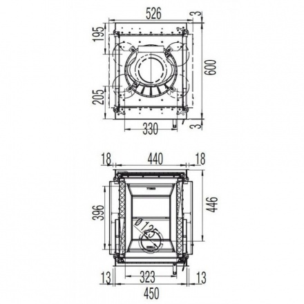 Каминная топка Austroflamm 45x51 KII тоннельная