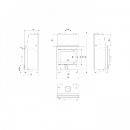 Каминная топка Kratki MBZ/PW/13/W