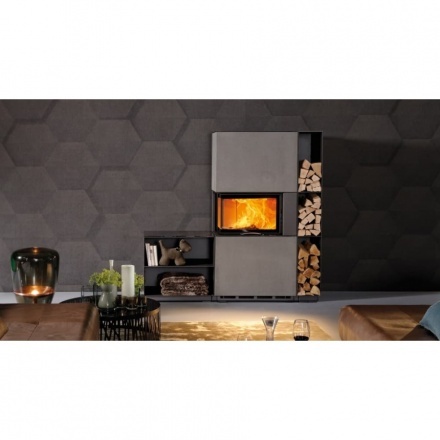 Каминная топка Austroflamm 63x40x42 S угловая дверца, подъёмный механизм