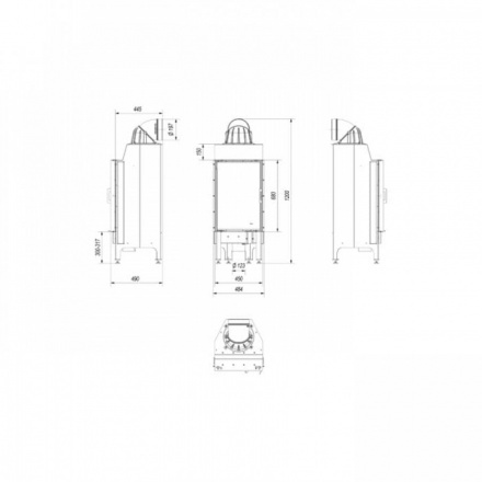 Каминная топка Kratki Nadia/9