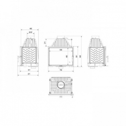 Каминная топка Kratki Zosia 12