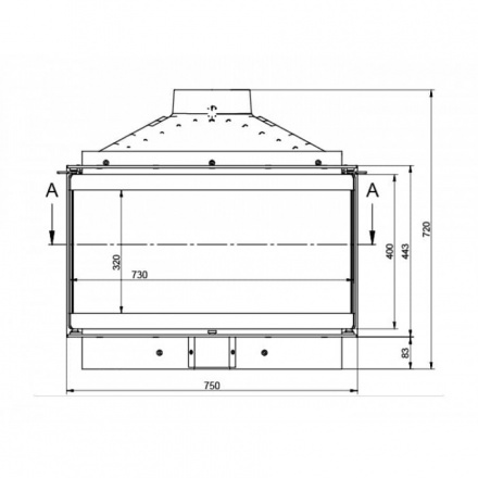 Каминная топка KFD ECO MAX 7 3F standard