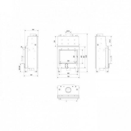 Каминная топка Kratki MBM/PW/10/W
