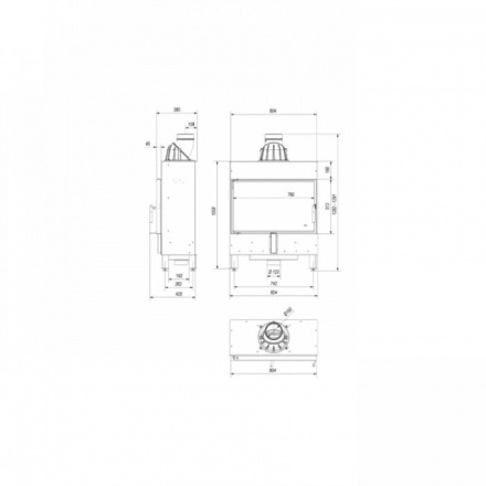 Каминная топка Kratki Lucy/14/Slim