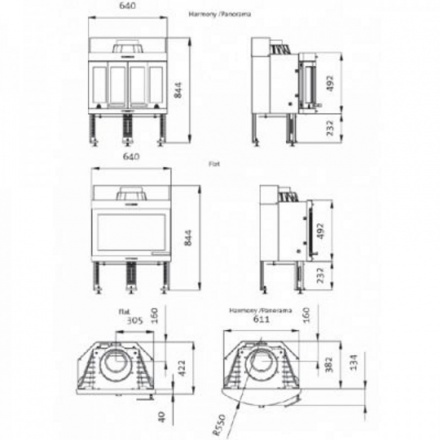 Каминная топка Jotul I 400 Flat BP