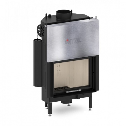 Каминная топка Hitze ALBERO 11 KW горизонтальная гильотина с водяным контуром